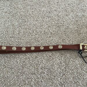 B-Low the Belt Brown Belt with Gold Accents